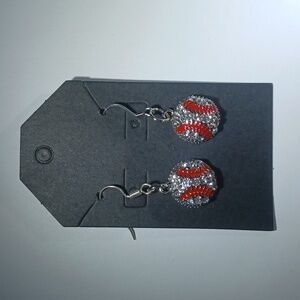 Baseball Earrings New Handmade